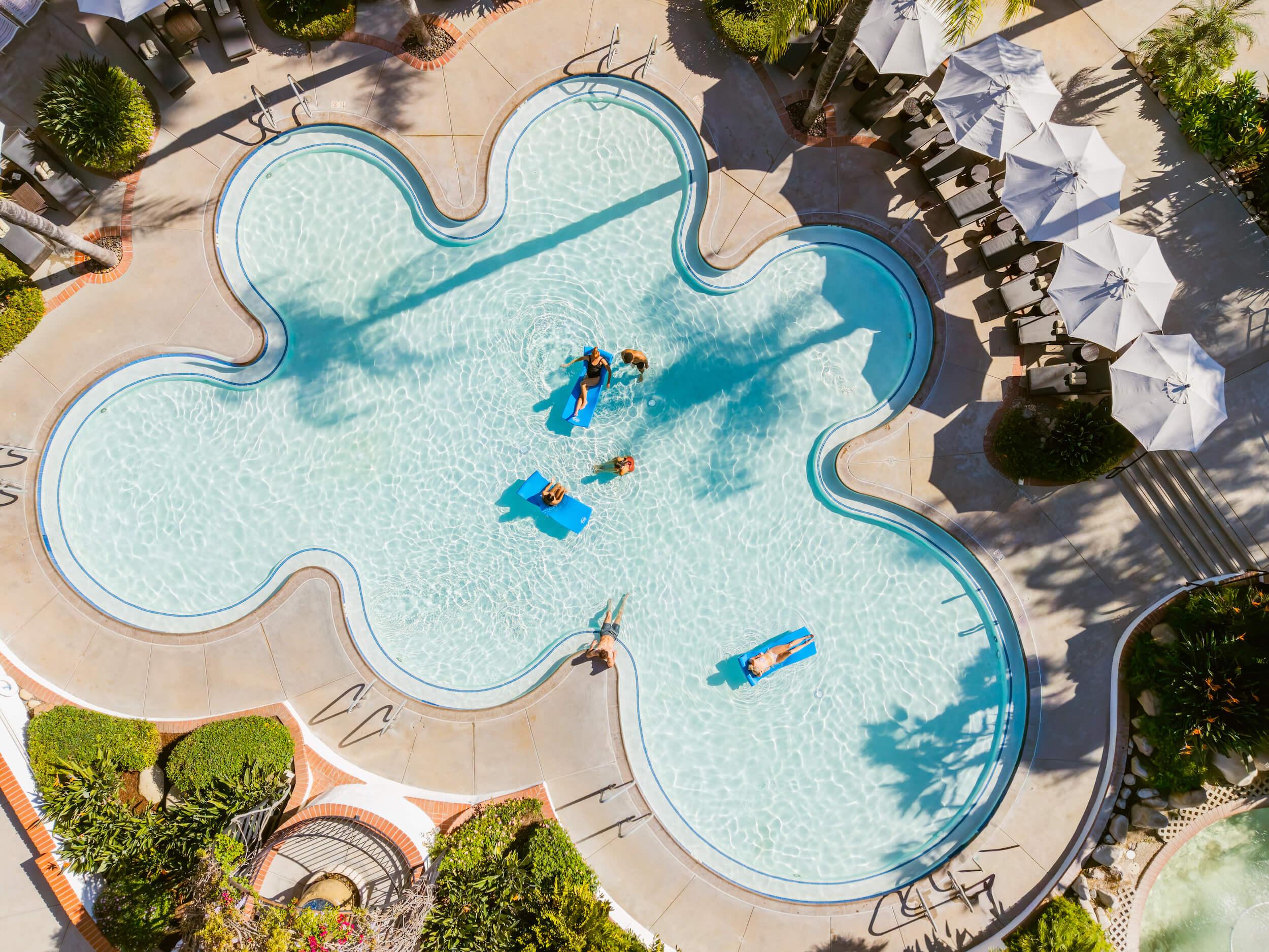 Guests enjoying the pools at Glen Ivy Hot Springs