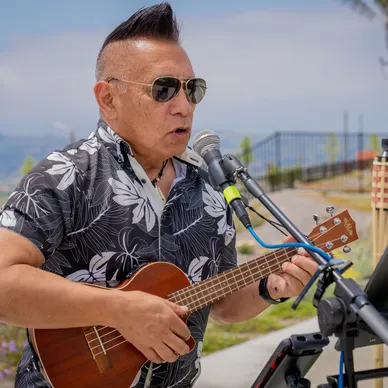 Live music performance at the Last Luau Evenings event at Glen Ivy Hot Springs