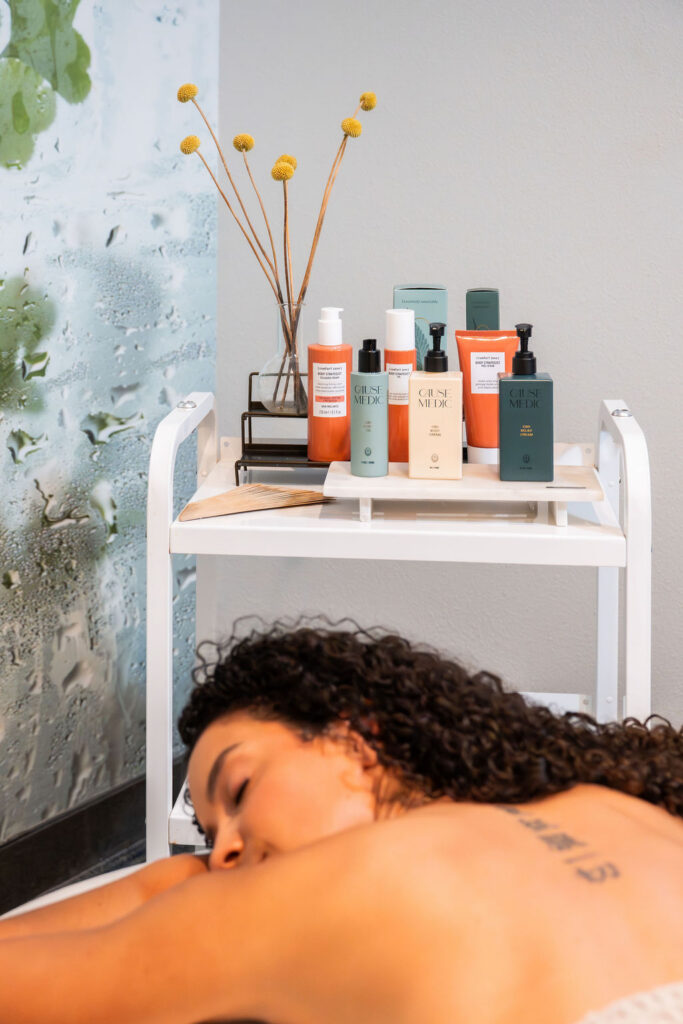 Massage with products